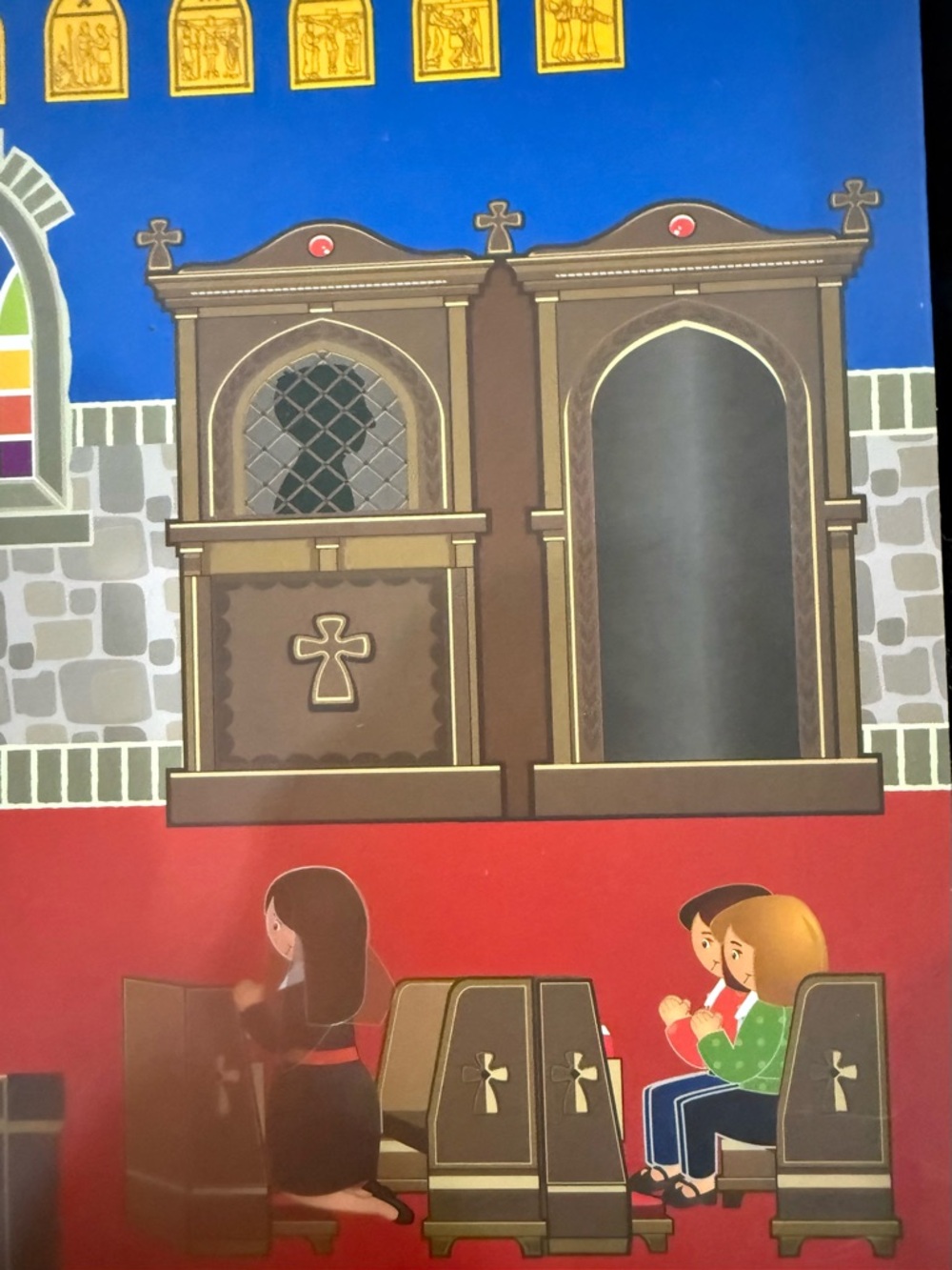 Wee Believers My Little Catholic Church 37 Piece Magnet Book Play Set Trifold - Picture 6 of 14